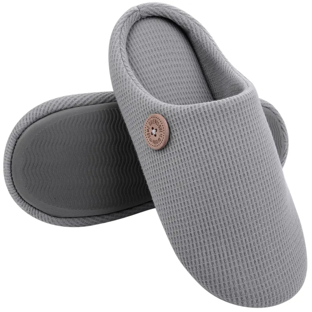 Classic Men Slippers Indoor Men Slippers Fashion Men House Slippers Outdoor Antiskid Soft Men Flat Slippers Winter Bedroom Shoes - La Tienda Bella