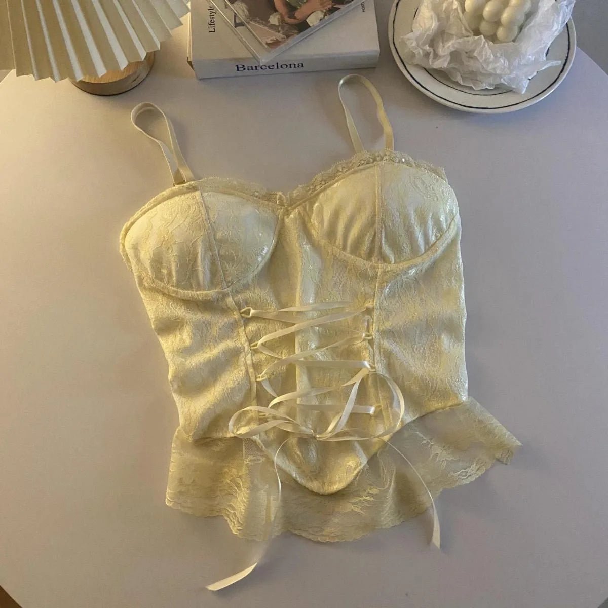 Clothes blouses sexy crop tops women corset lace bandage T-shirt camisole woman - La Tienda Bella
