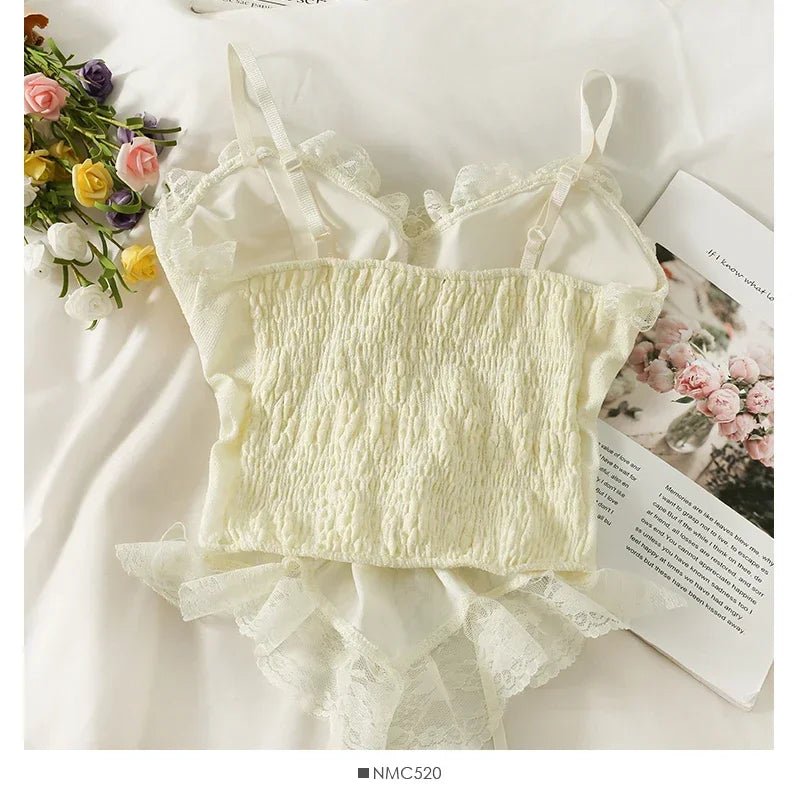 Clothes blouses sexy crop tops women corset lace bandage T-shirt camisole woman - La Tienda Bella