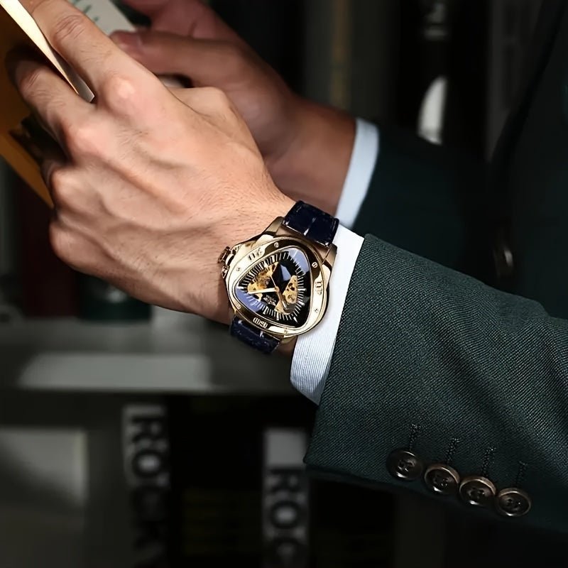 [Cobra Triangle Mechanical Watch] Cobra Triangle Mechanical Watch - High - Value Light Luxury Watch for Men - Fashionable Business Casual Personality Cool Trendy Street Men's Watch - La Tienda Bella