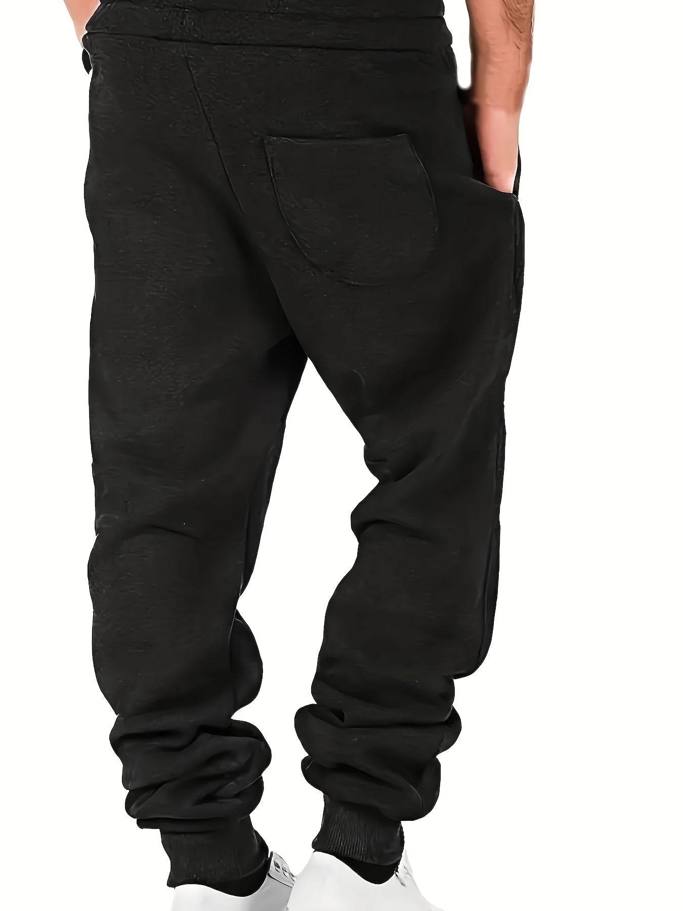 Cozy Solid Color Sweatpants for Men - Soft, Warm, and Comfortable with Drawstring, Multiple Pockets, and Relaxed Fit for Winter Sports and Everyday Casual Wear - La Tienda Bella