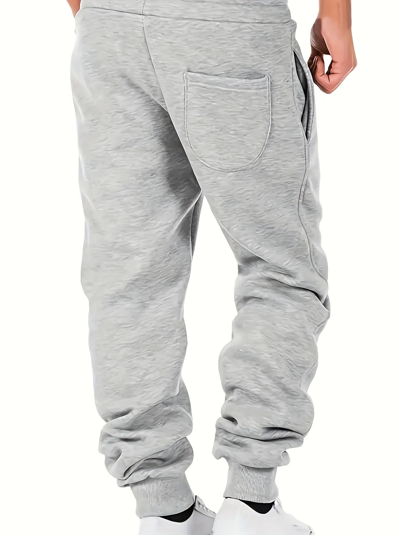 Cozy Solid Color Sweatpants for Men - Soft, Warm, and Comfortable with Drawstring, Multiple Pockets, and Relaxed Fit for Winter Sports and Everyday Casual Wear - La Tienda Bella