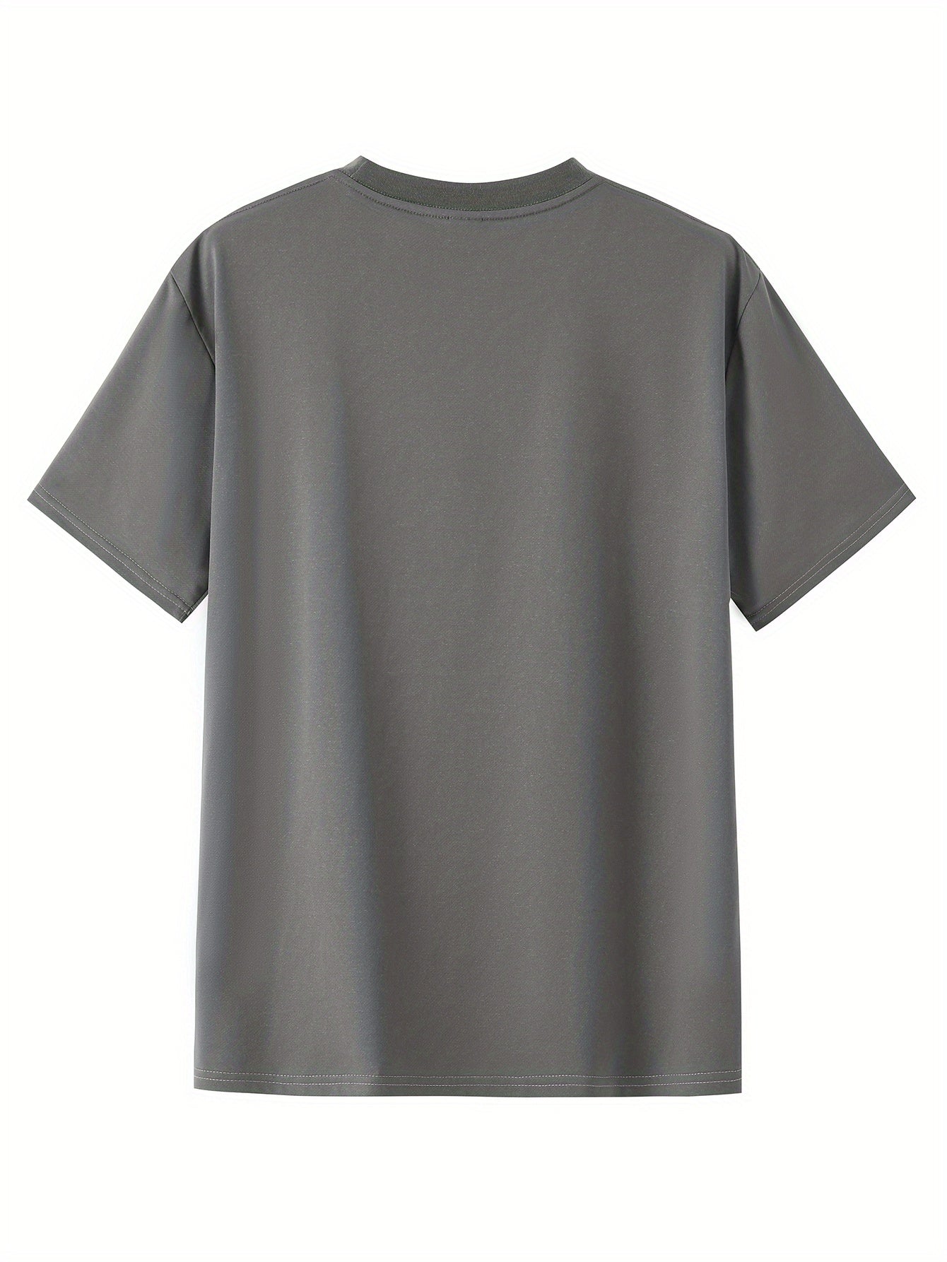 Creative Letter Print T-Shirt - Relaxed Fit, Classic Crew Neck, Short Sleeves, Edgy Modern Streetwear Style for Men - Perfect for Summer Fashion, Casual Outings, and Everyday Wear - La Tienda Bella
