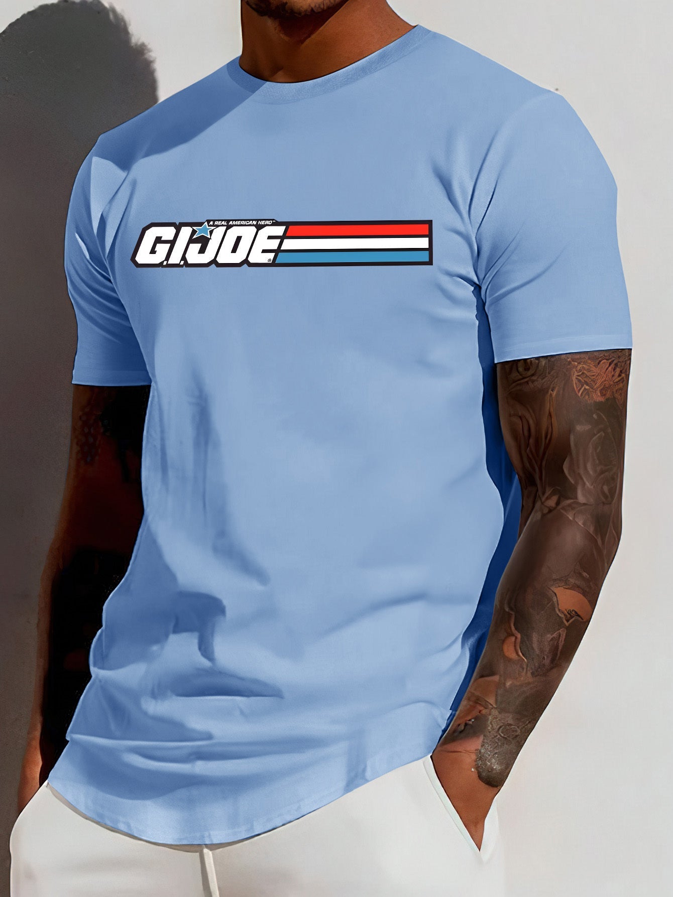 Creative Letter Print T-Shirt - Relaxed Fit, Classic Crew Neck, Short Sleeves, Edgy Modern Streetwear Style for Men - Perfect for Summer Fashion, Casual Outings, and Everyday Wear - La Tienda Bella