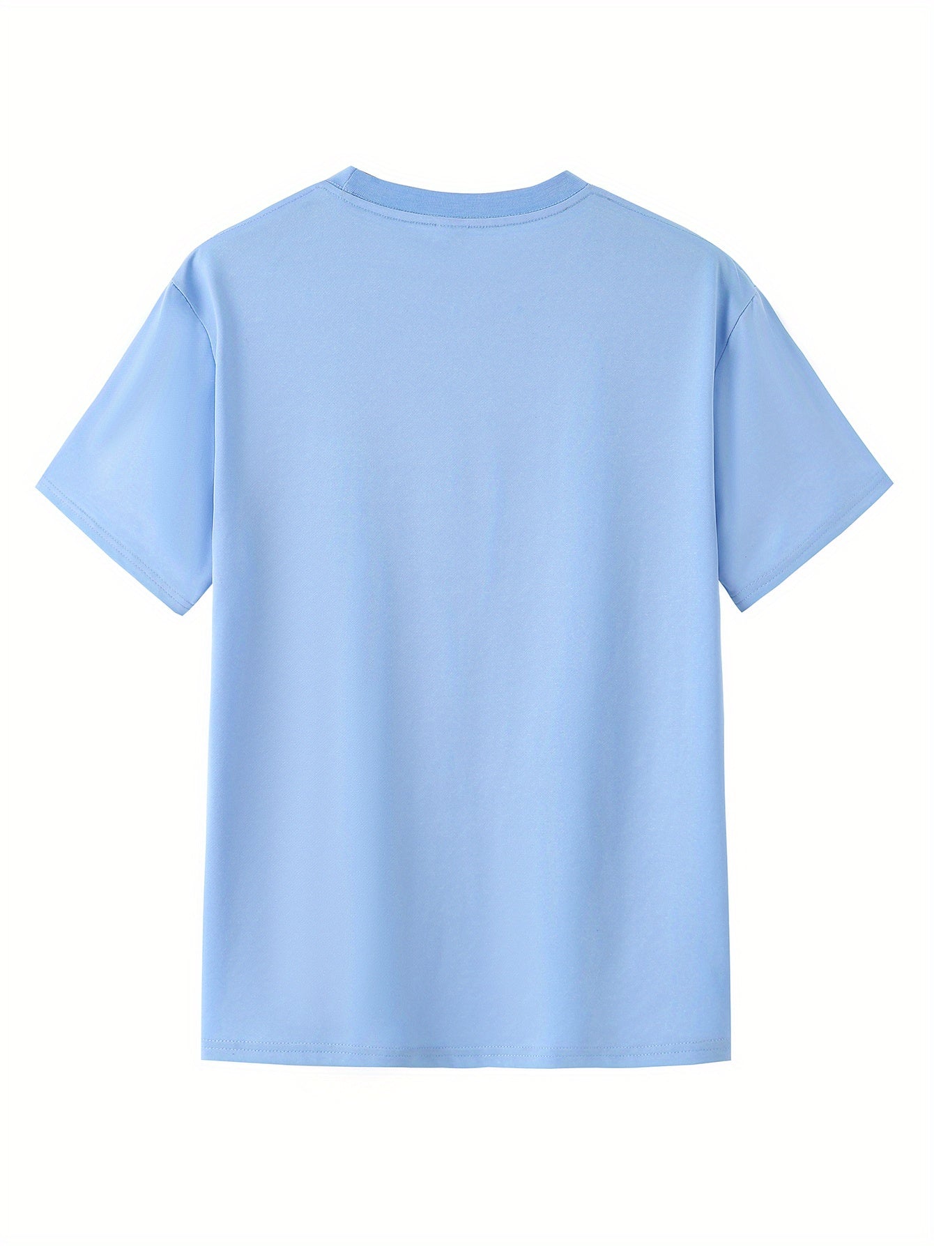 Creative Letter Print T-Shirt - Relaxed Fit, Classic Crew Neck, Short Sleeves, Edgy Modern Streetwear Style for Men - Perfect for Summer Fashion, Casual Outings, and Everyday Wear - La Tienda Bella