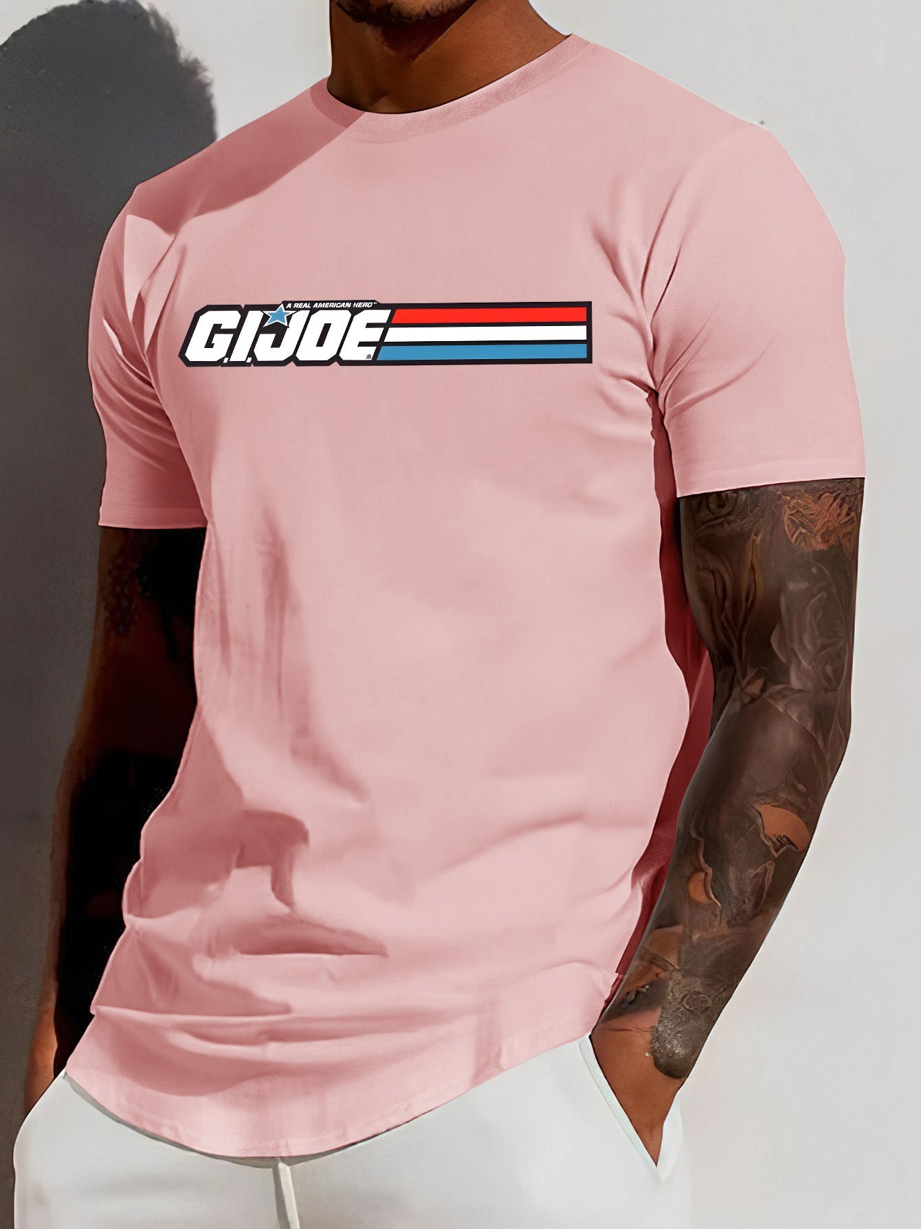 Creative Letter Print T-Shirt - Relaxed Fit, Classic Crew Neck, Short Sleeves, Edgy Modern Streetwear Style for Men - Perfect for Summer Fashion, Casual Outings, and Everyday Wear - La Tienda Bella