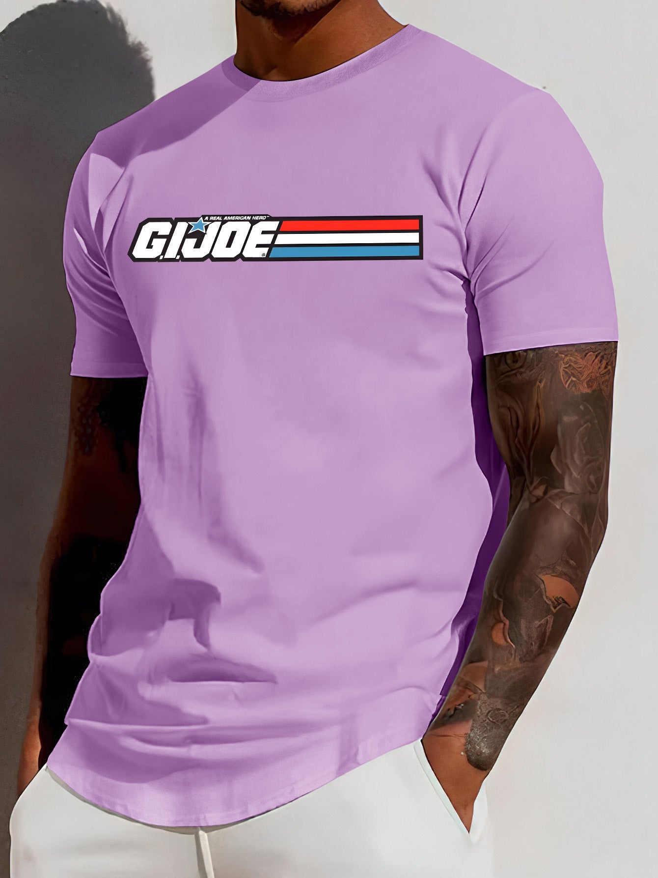 Creative Letter Print T-Shirt - Relaxed Fit, Classic Crew Neck, Short Sleeves, Edgy Modern Streetwear Style for Men - Perfect for Summer Fashion, Casual Outings, and Everyday Wear - La Tienda Bella