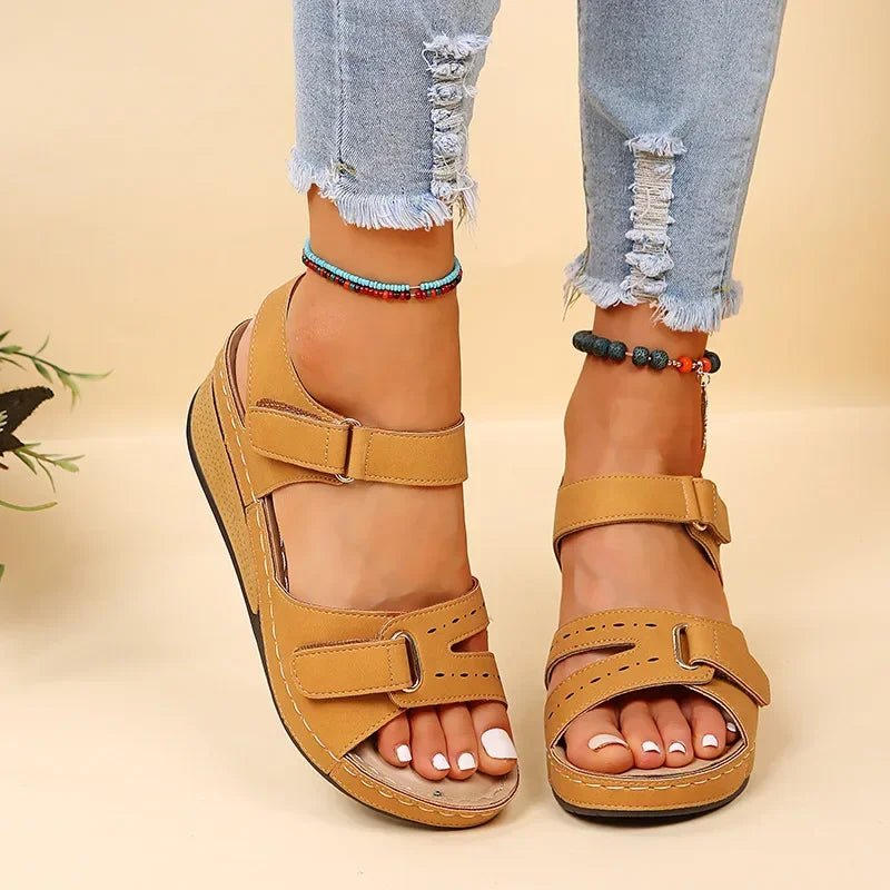 Customizable Summer Women Sandals Vintage Roman Sandals Female Fashion Non Slip Beach Shoes Open Toe Walking Women Shoes - La Tienda Bella