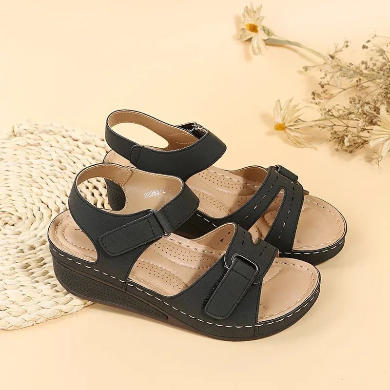 Customizable Summer Women Sandals Vintage Roman Sandals Female Fashion Non Slip Beach Shoes Open Toe Walking Women Shoes - La Tienda Bella
