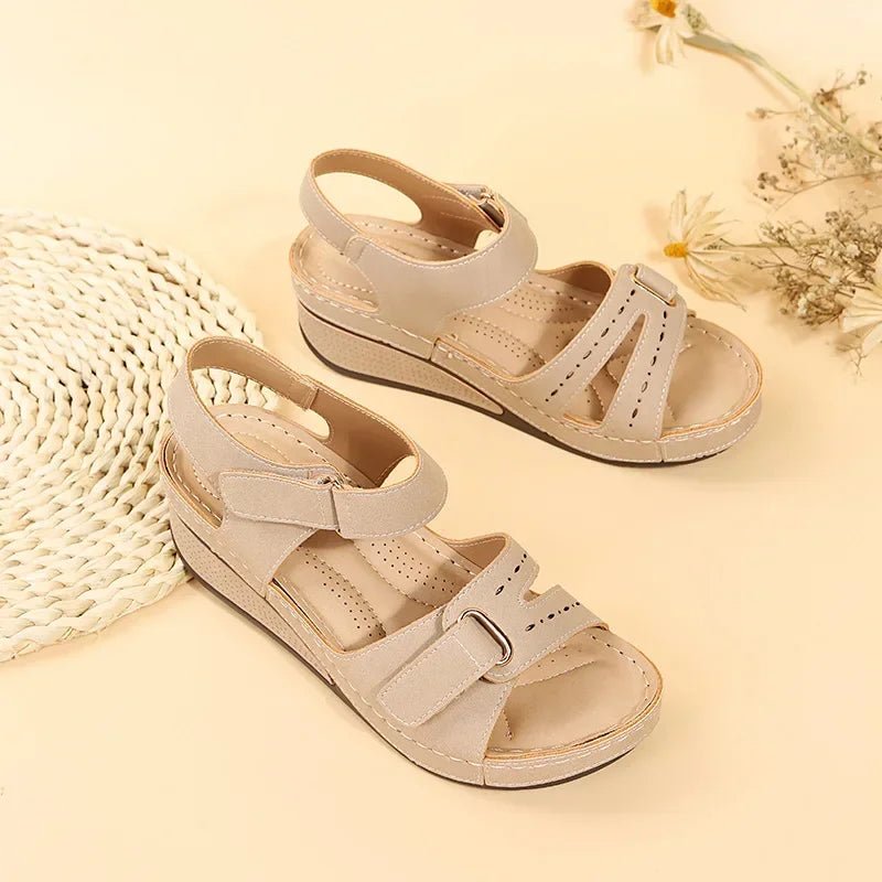 Customizable Summer Women Sandals Vintage Roman Sandals Female Fashion Non Slip Beach Shoes Open Toe Walking Women Shoes - La Tienda Bella