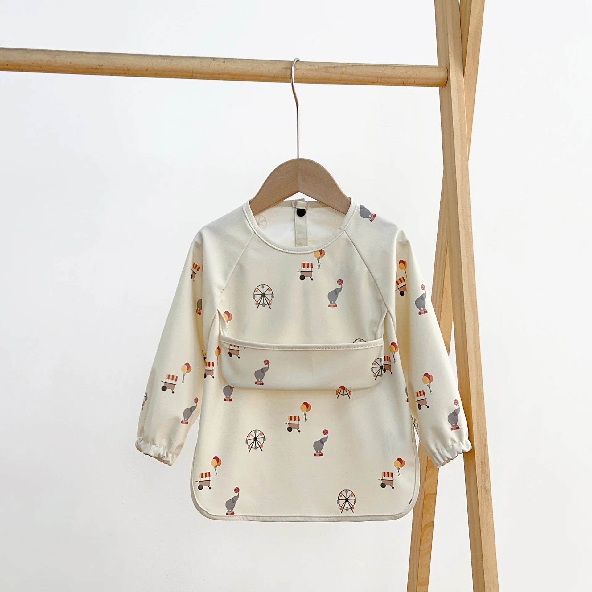 Cute Baby Bibs Toddler Baberos Bavoir Waterproof Long Sleeve Apron Cartoon Animals Children - La Tienda Bella