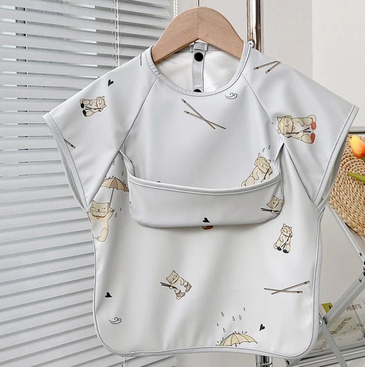Cute Baby Bibs Toddler Baberos Bavoir Waterproof Long Sleeve Apron Cartoon Animals Children - La Tienda Bella
