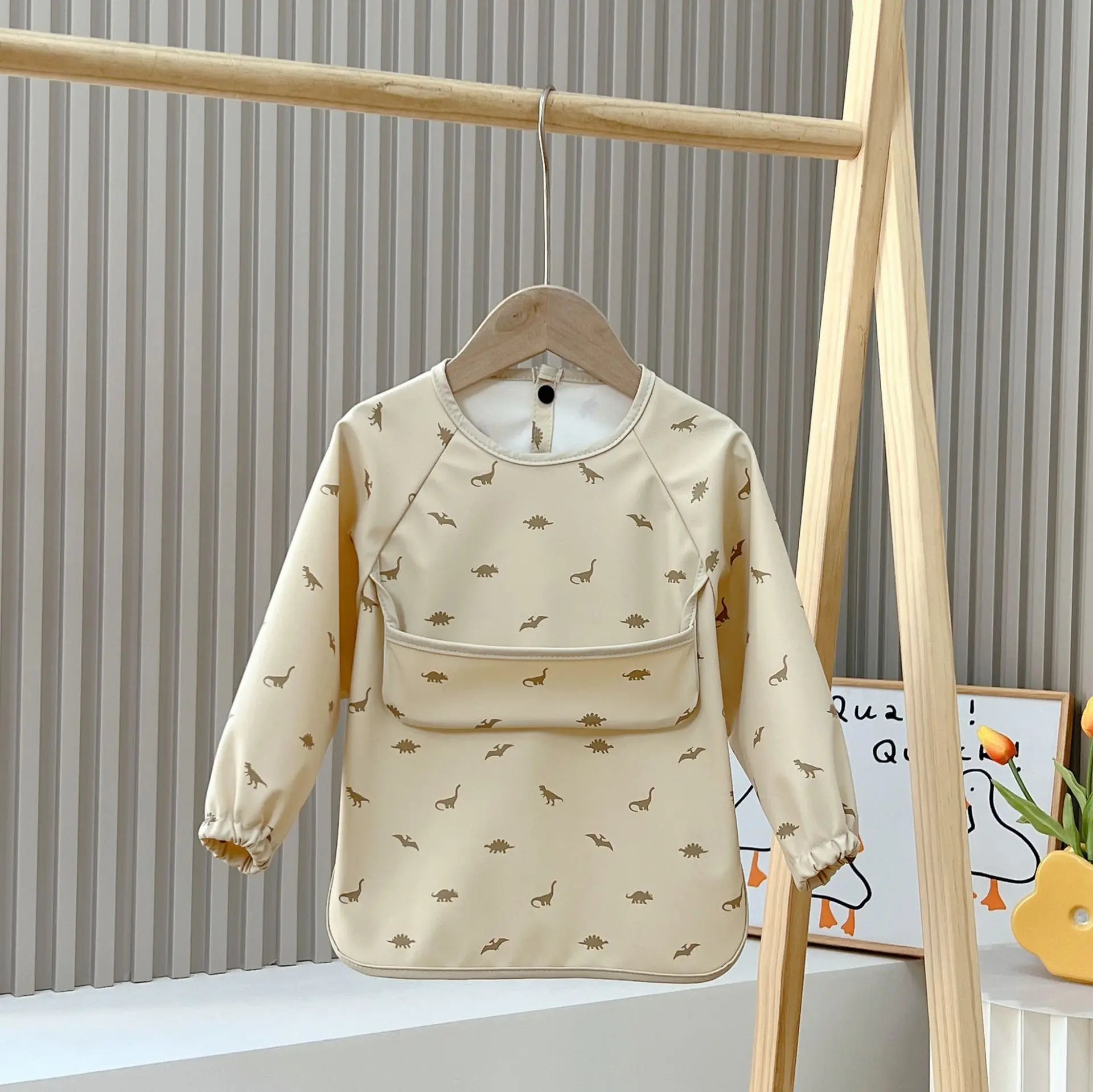 Cute Baby Bibs Toddler Baberos Bavoir Waterproof Long Sleeve Apron Cartoon Animals Children - La Tienda Bella