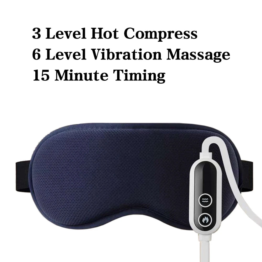 Electric Heated Eye Mask Constant Temperature Hot Compress 3D Steam Eye Mask Sleep Shading Smart Timing Eye Fatigue Relief - La Tienda Bella