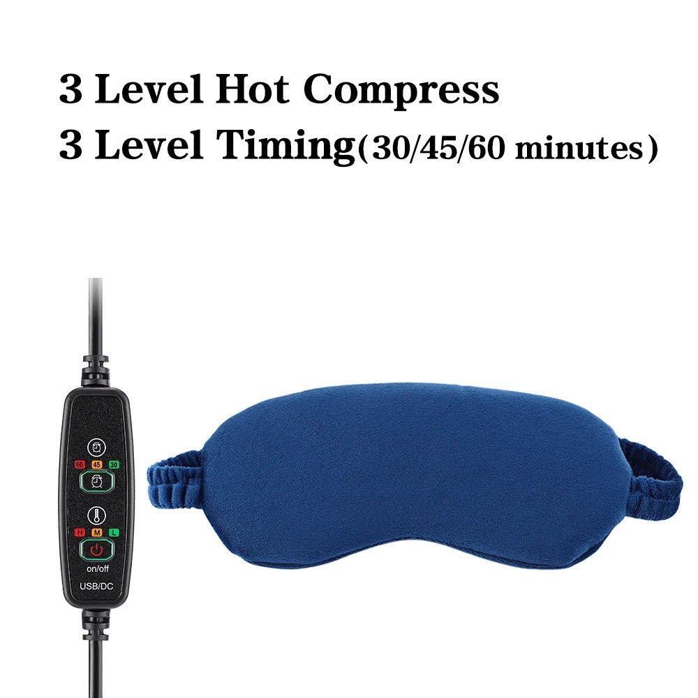 Electric Heated Eye Mask Constant Temperature Hot Compress 3D Steam Eye Mask Sleep Shading Smart Timing Eye Fatigue Relief - La Tienda Bella