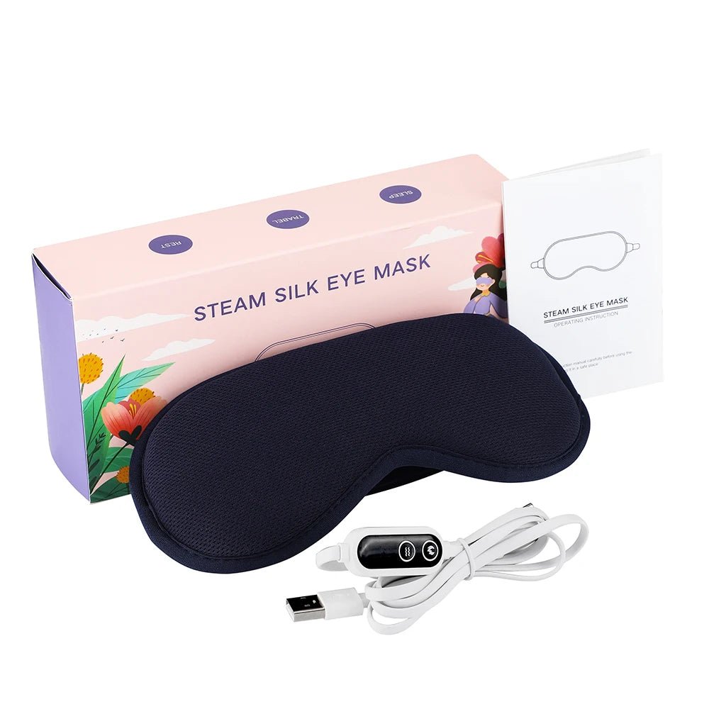 Electric Steam Eye Mask 3D Massage Constant Temperature Hot Compress Smart Timing Sleep Shading Relieve Eye Fatigue - La Tienda Bella