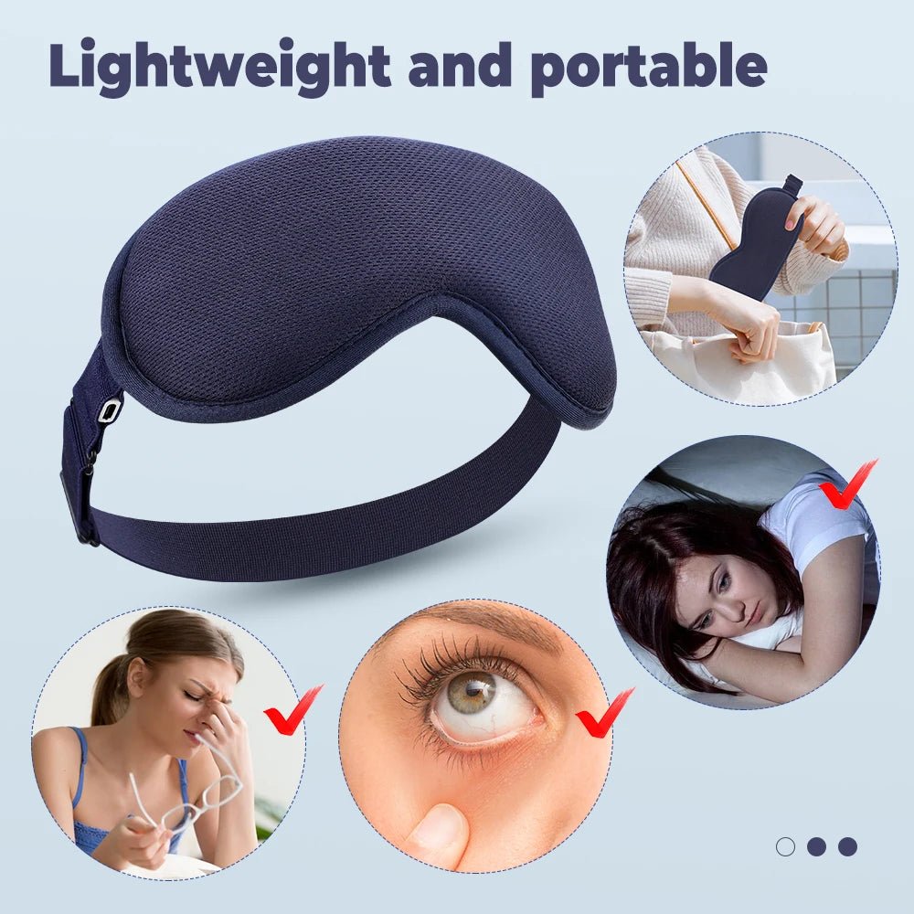 Electric Steam Eye Mask 3D Massage Constant Temperature Hot Compress Smart Timing Sleep Shading Relieve Eye Fatigue - La Tienda Bella