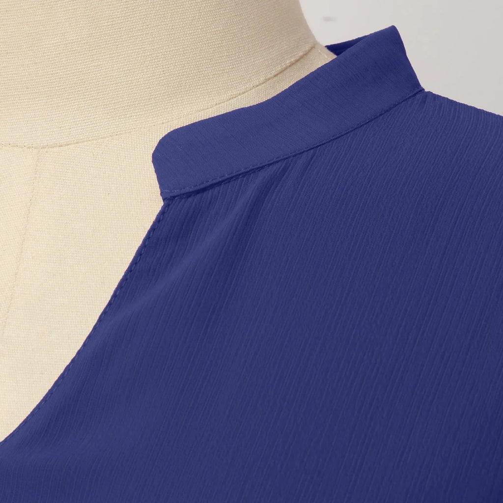 Elegant V - Neck Blouse for Women – Casual Long Sleeve Office Top - La Tienda Bella