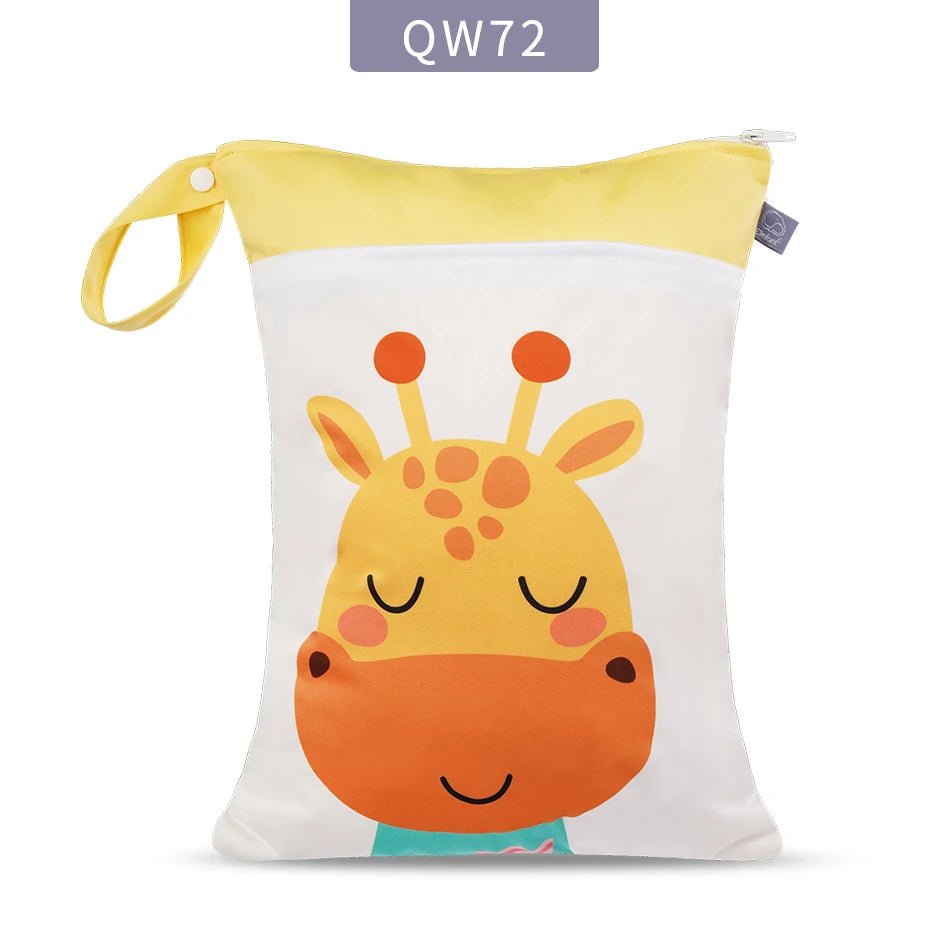 Elinfant Baby Diaper Bag Cartoon Print Waterproof Wet Dry Nappy Zipper Handbag - La Tienda Bella