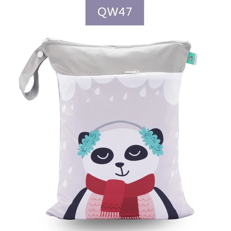 Elinfant Baby Diaper Bag Cartoon Print Waterproof Wet Dry Nappy Zipper Handbag - La Tienda Bella