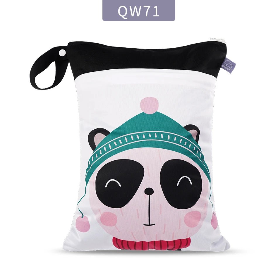 Elinfant Baby Diaper Bag Cartoon Print Waterproof Wet Dry Nappy Zipper Handbag - La Tienda Bella