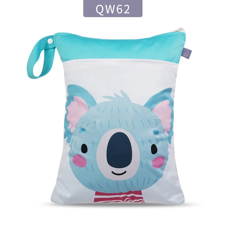 Elinfant Baby Diaper Bag Cartoon Print Waterproof Wet Dry Nappy Zipper Handbag - La Tienda Bella