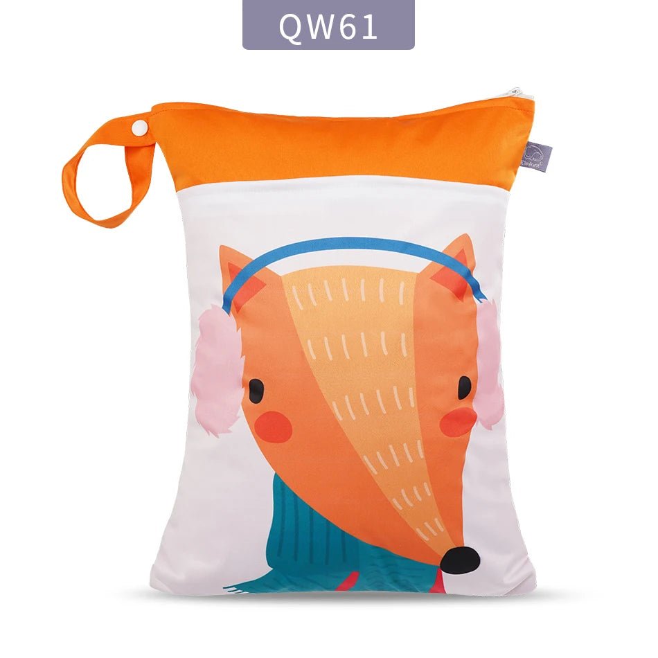 Elinfant Baby Diaper Bag Cartoon Print Waterproof Wet Dry Nappy Zipper Handbag - La Tienda Bella