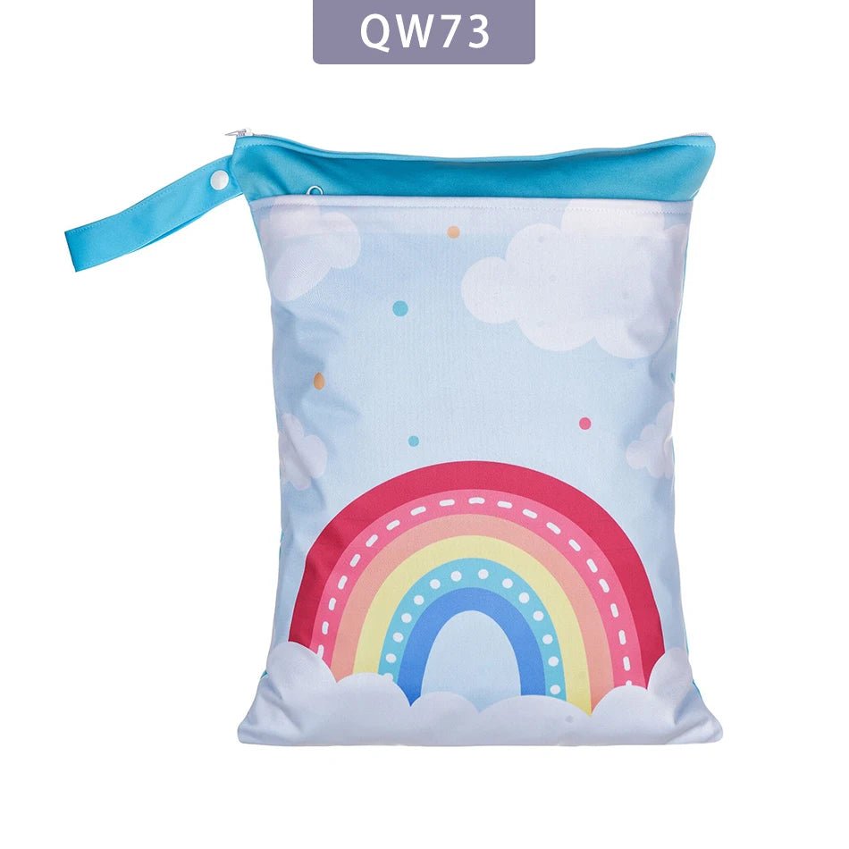 Elinfant Baby Diaper Bag Cartoon Print Waterproof Wet Dry Nappy Zipper Handbag - La Tienda Bella
