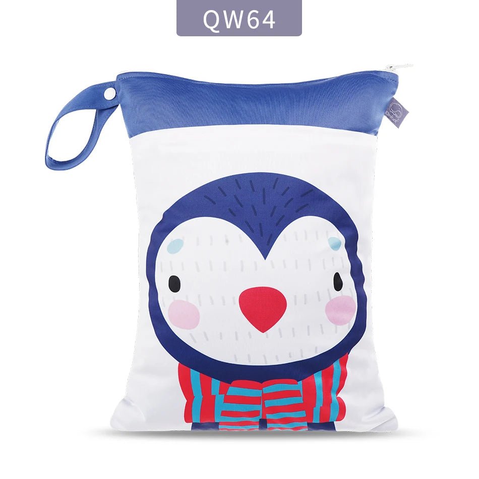 Elinfant Baby Diaper Bag Cartoon Print Waterproof Wet Dry Nappy Zipper Handbag - La Tienda Bella