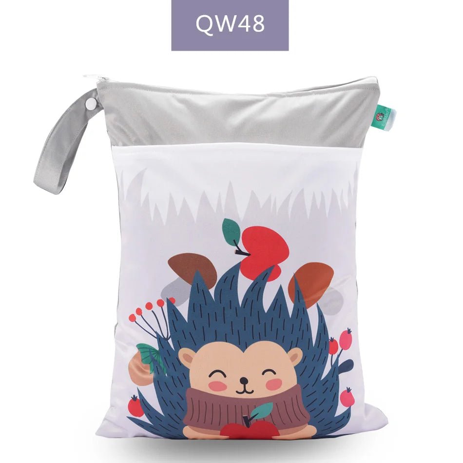 Elinfant Baby Diaper Bag Cartoon Print Waterproof Wet Dry Nappy Zipper Handbag - La Tienda Bella