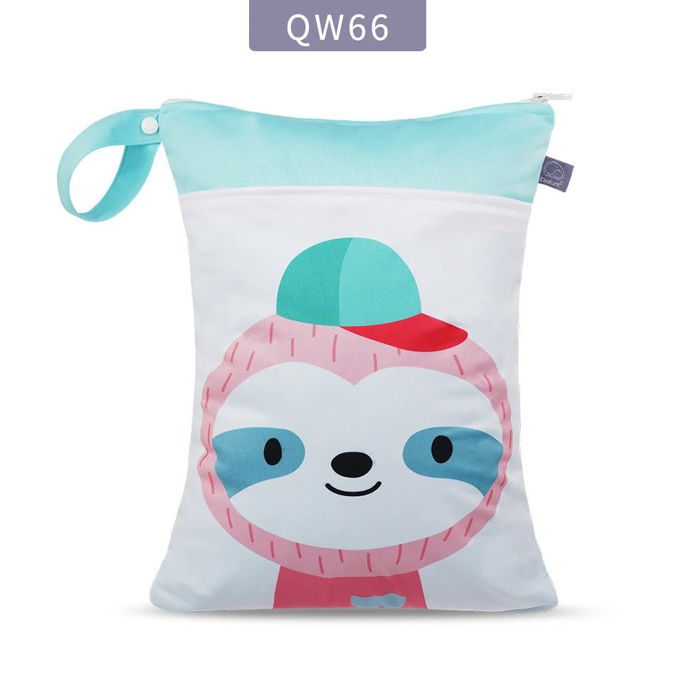 Elinfant Baby Diaper Bag Cartoon Print Waterproof Wet Dry Nappy Zipper Handbag - La Tienda Bella