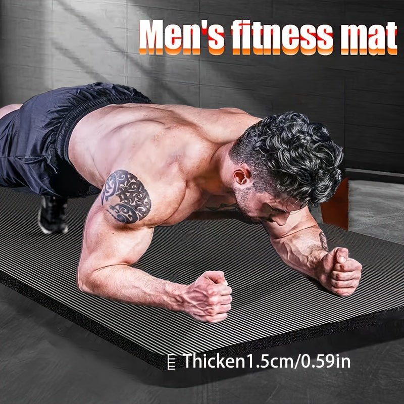 Extra Thick Non - Slip Yoga Mat for Men & Women - Shock Absorbing, Soundproof Fitness Mat for Indoor Workouts - Black/Purple - La Tienda Bella