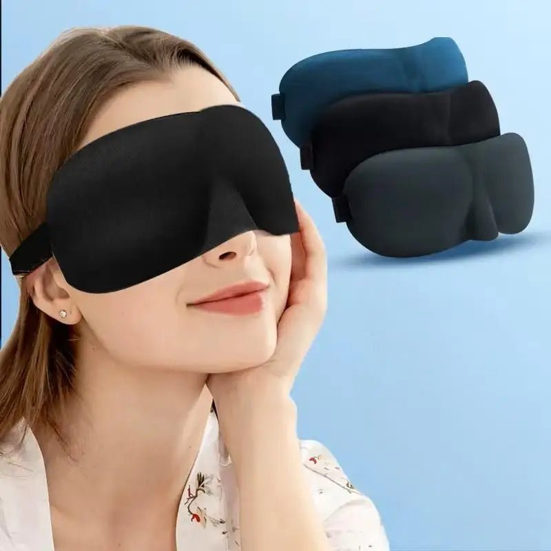 Eye Mask for Sleeping 3D Contoured Cup Blindfold Concave Molded Night Sleep Face Masks Block Out Light with Women Men Eyepatch - La Tienda Bella