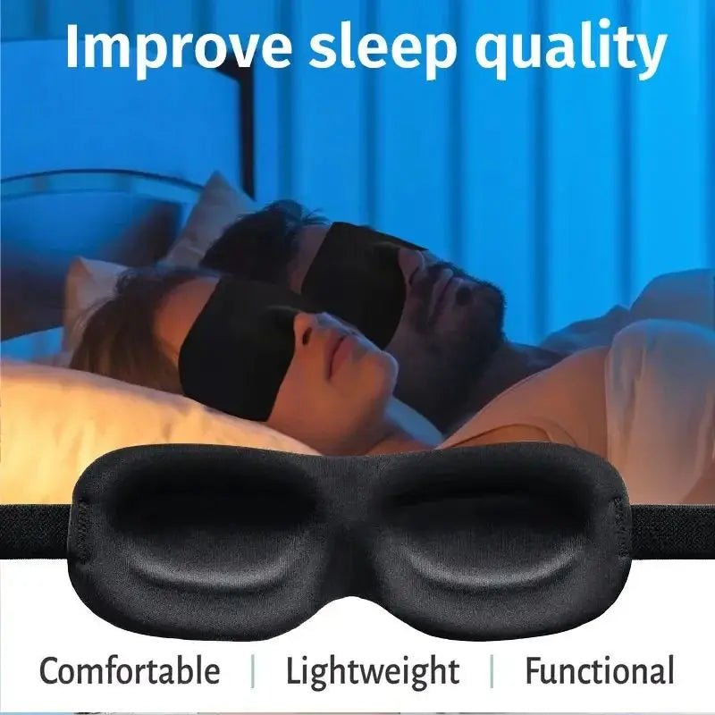 Eye Mask for Sleeping 3D Contoured Cup Blindfold Concave Molded Night Sleep Face Masks Block Out Light with Women Men Eyepatch - La Tienda Bella