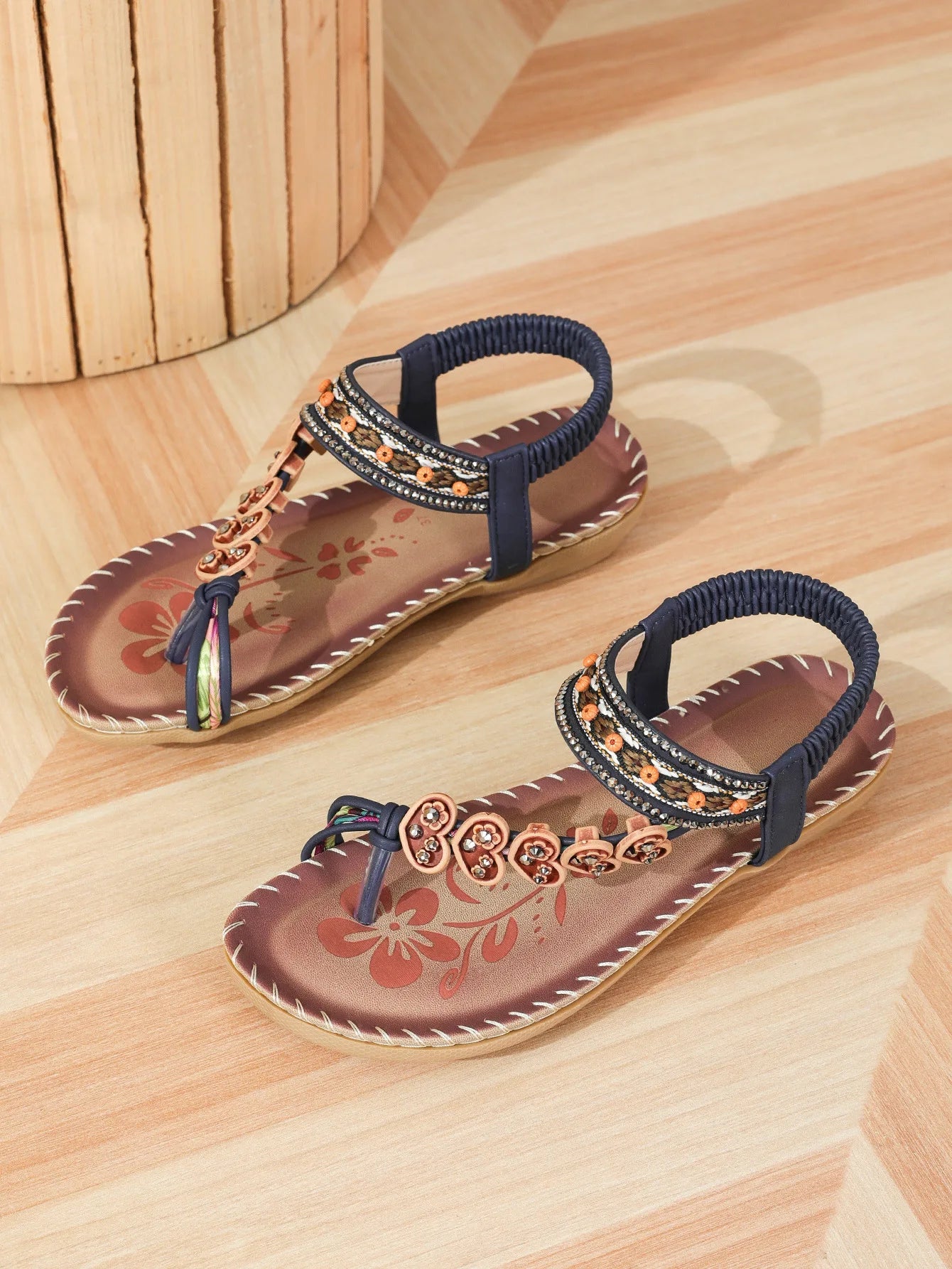 Fashion Retro Women Shoes Summer New Flat Shoe Comfor Soft Sole Bohemian Ethnic Style Women Sandals Simple Anti Slip Flat Sandal - La Tienda Bella