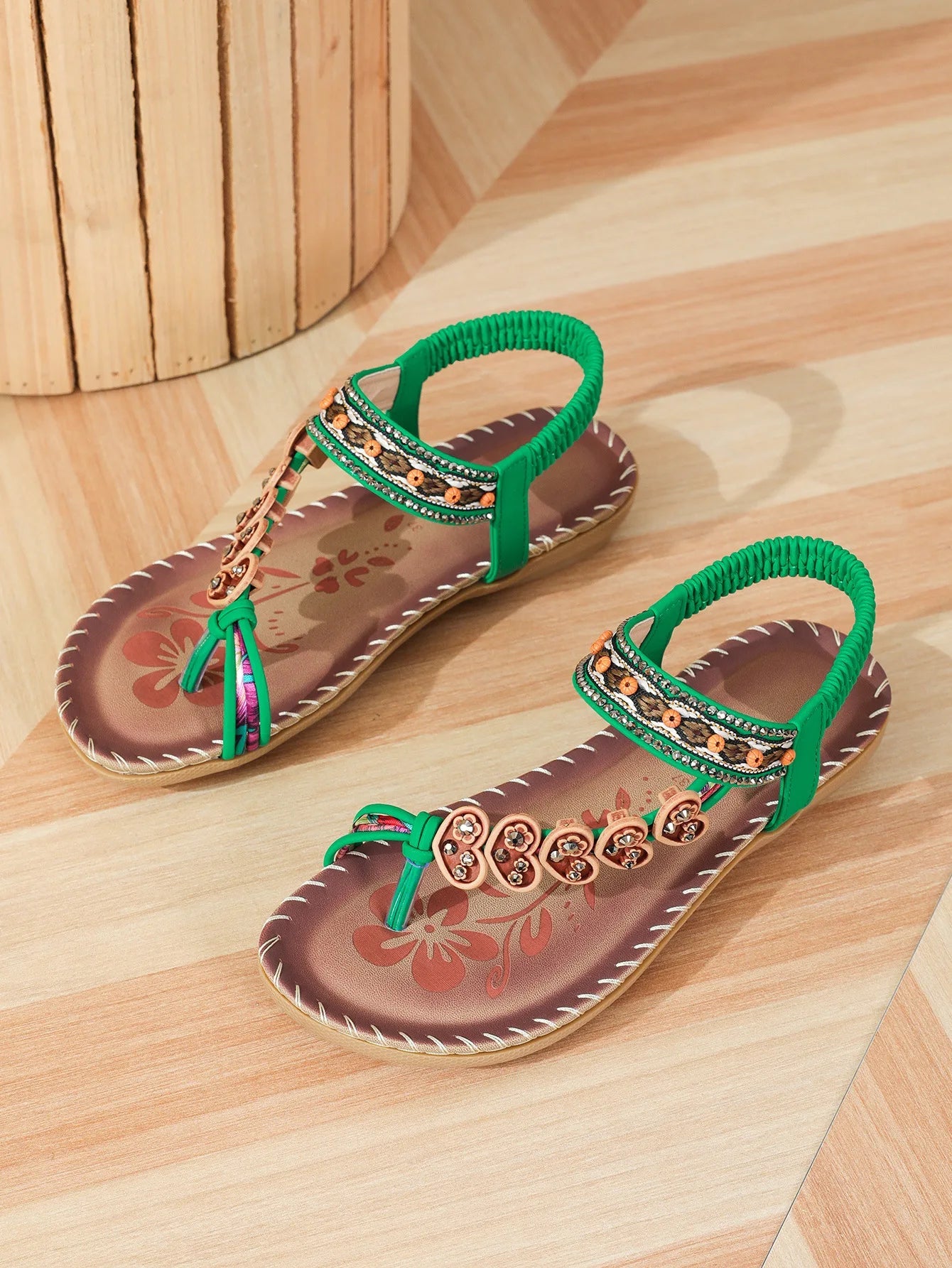 Fashion Retro Women Shoes Summer New Flat Shoe Comfor Soft Sole Bohemian Ethnic Style Women Sandals Simple Anti Slip Flat Sandal - La Tienda Bella