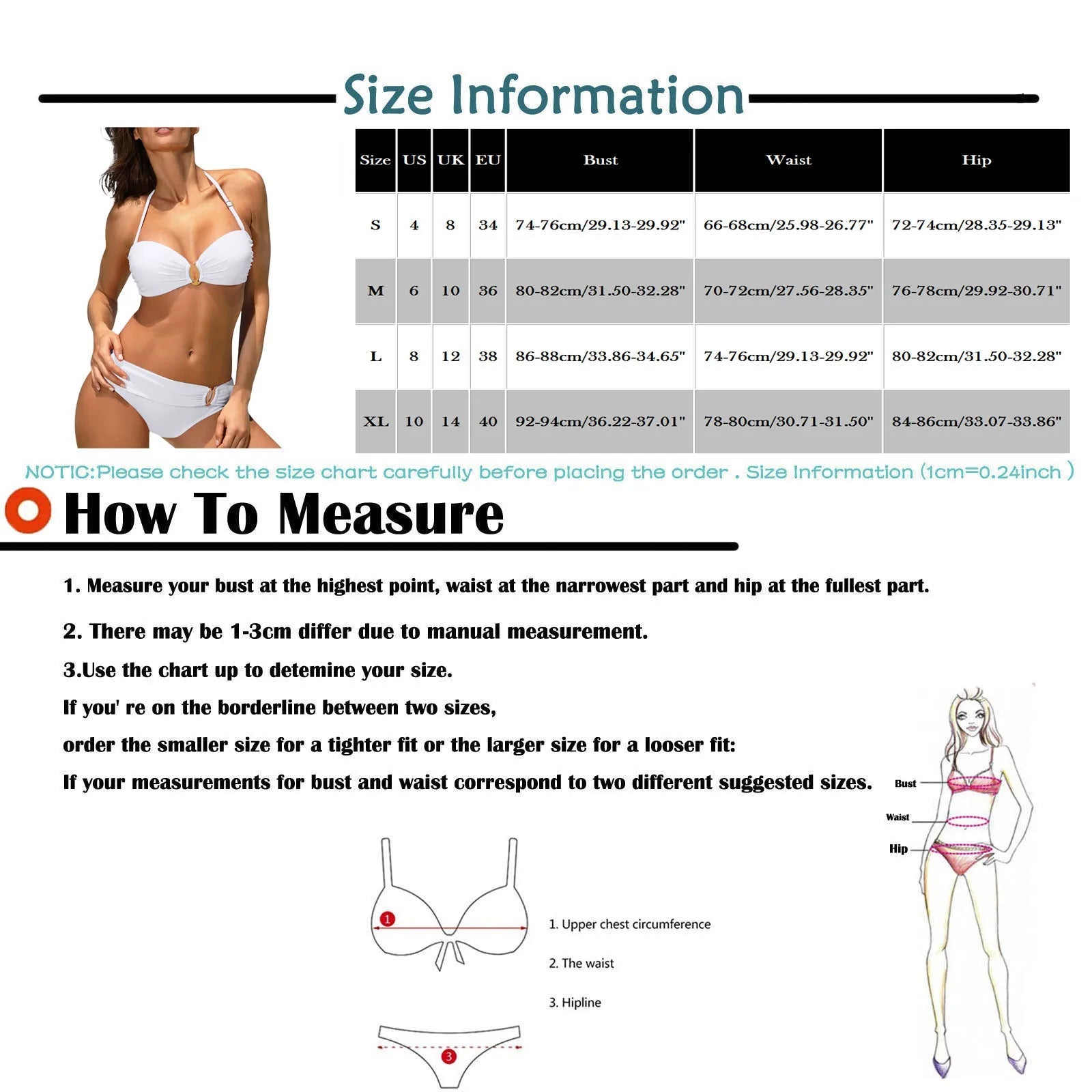 Fashionable Beach Style Bikini Suits For Women's Sexy Solid Color Neck Handing Neck Backless - La Tienda Bella