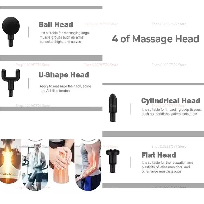 Fitness Muscle Relaxer Fascia Gun Rechargeable Portable Full Body Cervical Massager Mini Multi Speed Adjustable Massage Gun - La Tienda Bella