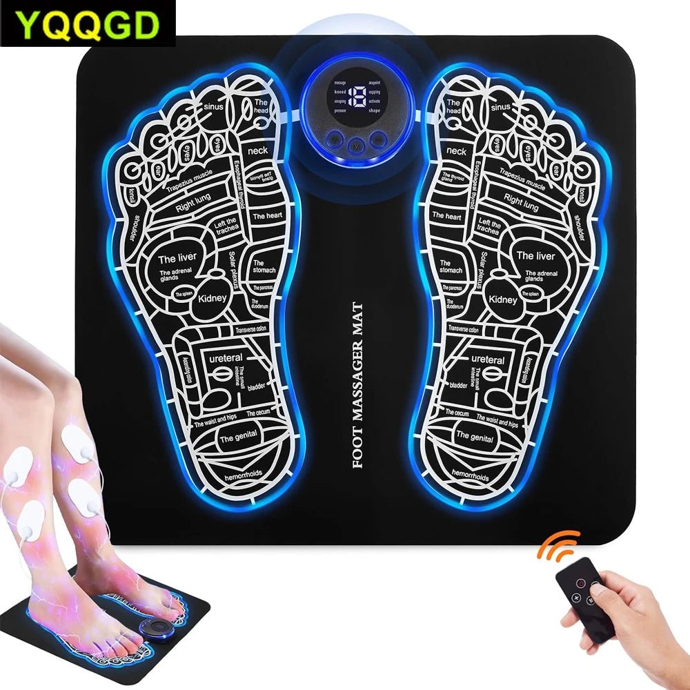 Foot Massager EMS Rechargeable Massage Mat Foot Relaxation Pads Electric Foot Massage Tool To Relieve Sore Feet Home Fitness - La Tienda Bella