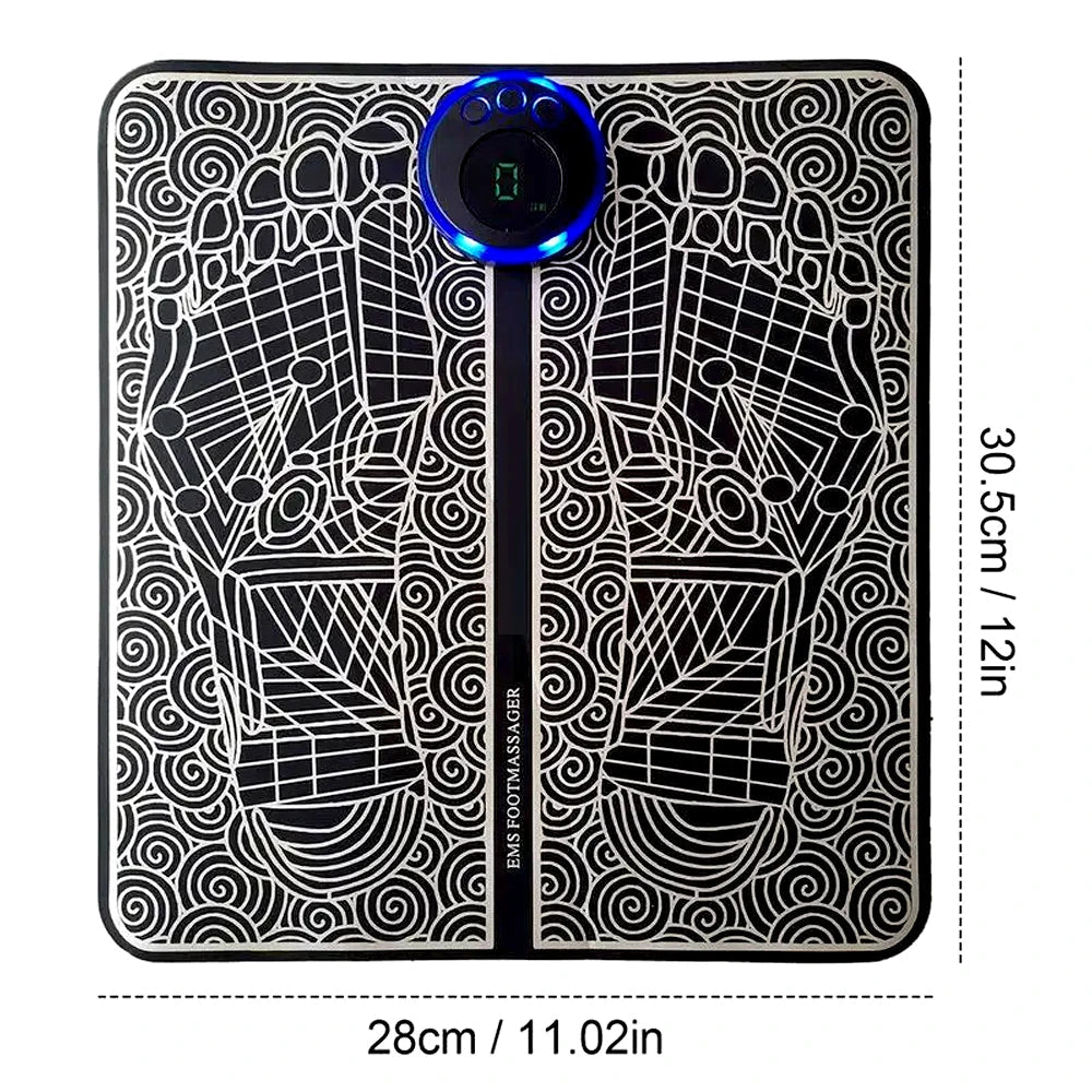Foot Massager EMS Rechargeable Massage Mat Foot Relaxation Pads Electric Foot Massage Tool To Relieve Sore Feet Home Fitness - La Tienda Bella
