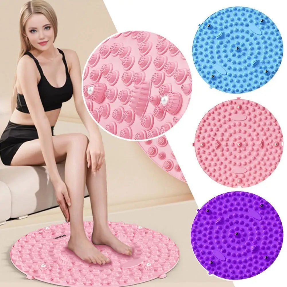 Foot Yoga Massage Acupressure Board Mat Muscle Relaxation Round Exercise Mat Fitness Foot Training Massage Acupressure Mat - La Tienda Bella