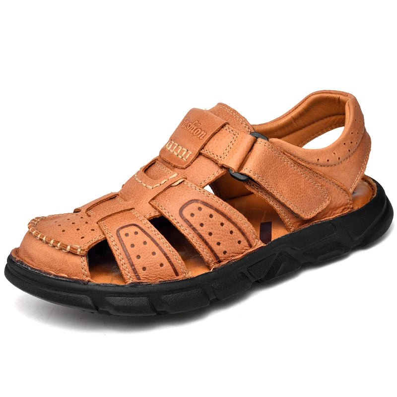 Genuine Leather Casual Shoes For Men High Quality Classic Men Sandals Summer Outdoor Walking Men Sneakers Breathable Men Sandals - La Tienda Bella