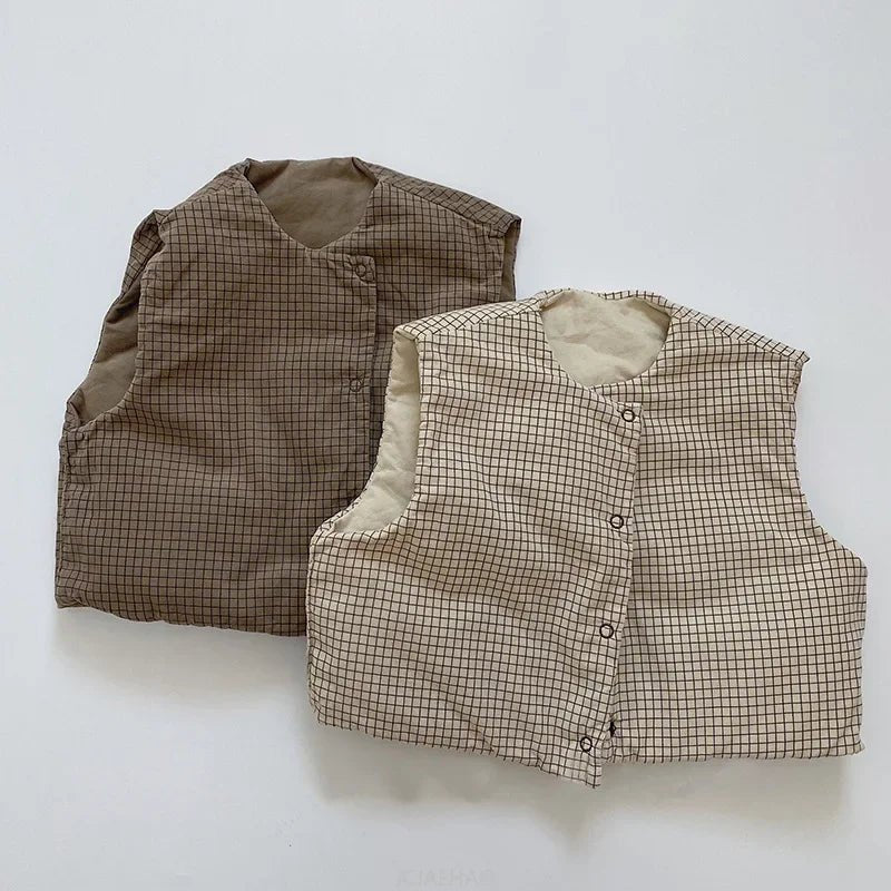 Girls Winter Clothes Boys Sleevless Jacket Toddler Baby Kids Single Breasted Vest Coat Children Outwear Waistcoats New Autumn - La Tienda Bella