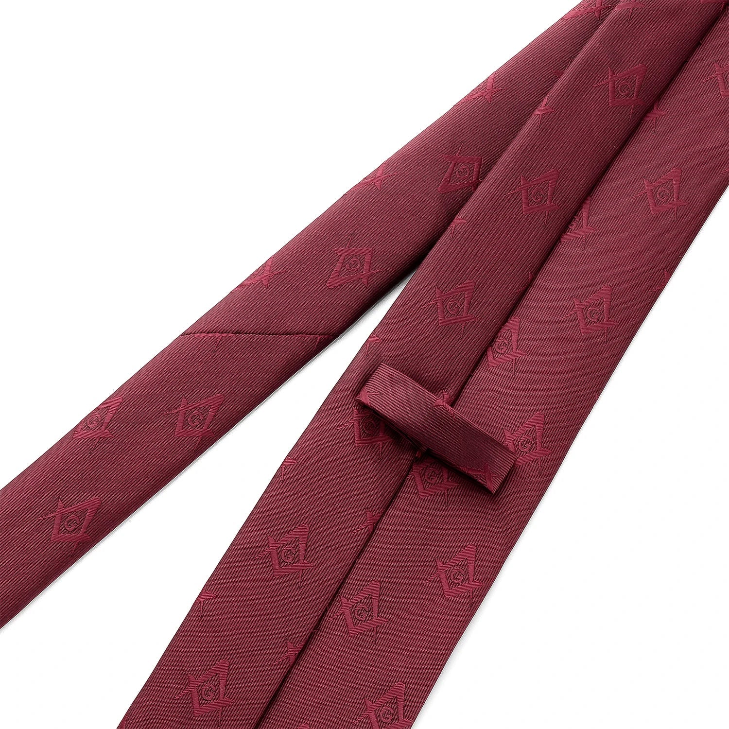 HAWSON New Design Masonic neckties for men Compass G Letter Pattern for Freemason Members 8CM Polyester Tie Party Gift - La Tienda Bella