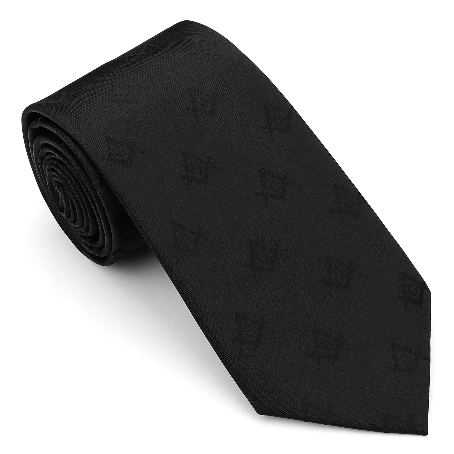 HAWSON New Design Masonic neckties for men Compass G Letter Pattern for Freemason Members 8CM Polyester Tie Party Gift - La Tienda Bella