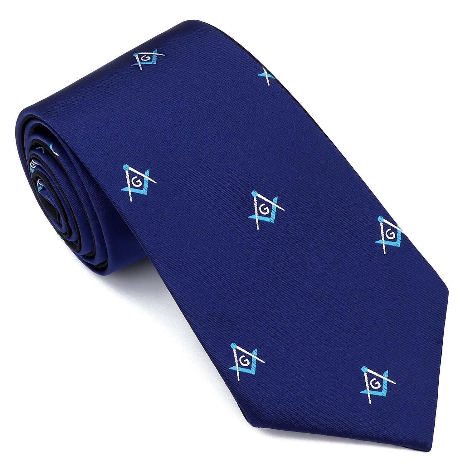 HAWSON New Design Masonic neckties for men Compass G Letter Pattern for Freemason Members 8CM Polyester Tie Party Gift - La Tienda Bella