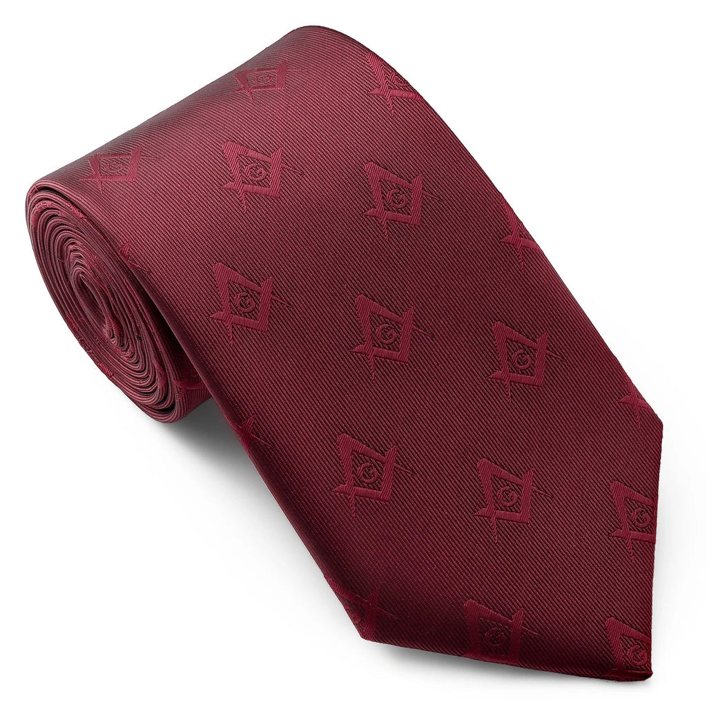 HAWSON New Design Masonic neckties for men Compass G Letter Pattern for Freemason Members 8CM Polyester Tie Party Gift - La Tienda Bella