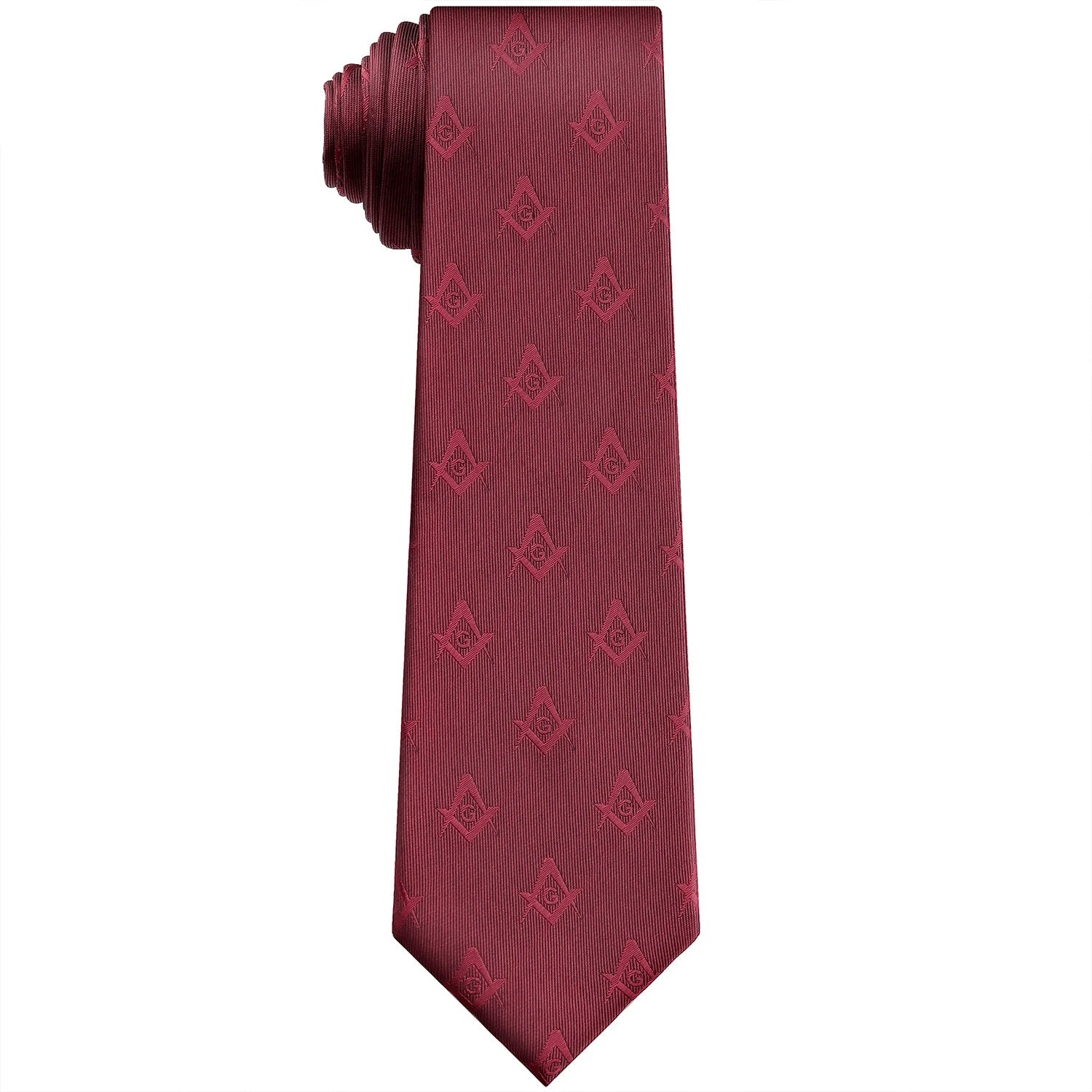 HAWSON New Design Masonic neckties for men Compass G Letter Pattern for Freemason Members 8CM Polyester Tie Party Gift - La Tienda Bella