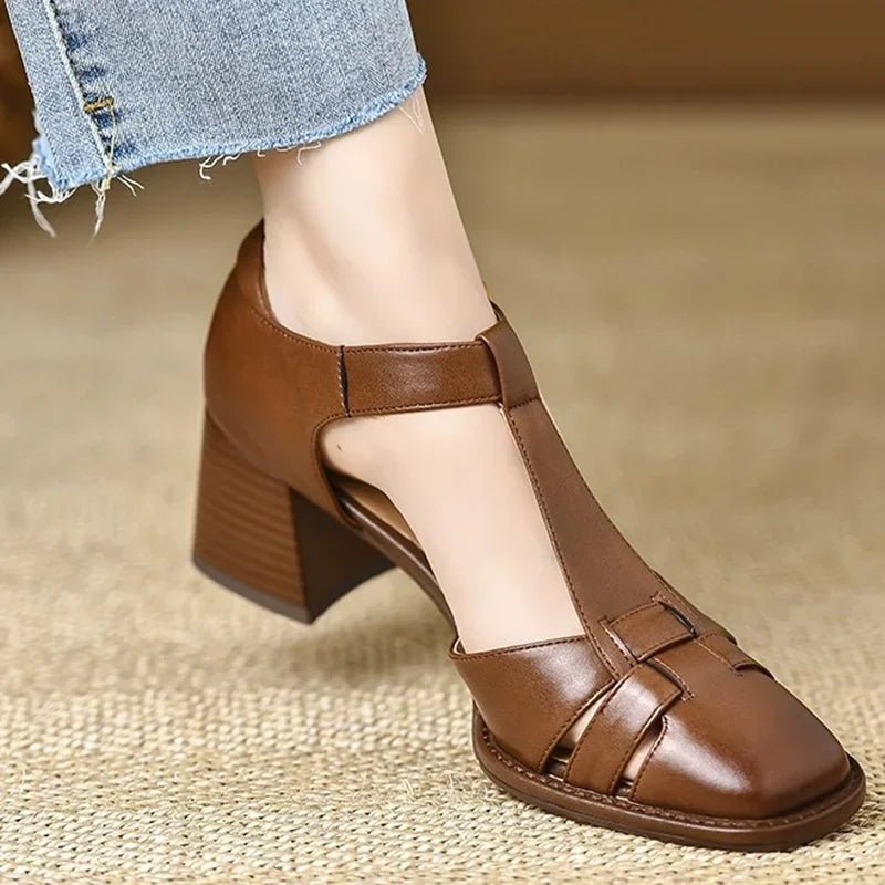 High Heels Fashion Women Pumps Chunky Cozy Casual Shoes Dress Elegant Woman Sandals 2025 Trend Designer Party Chaussures Femme - La Tienda Bella
