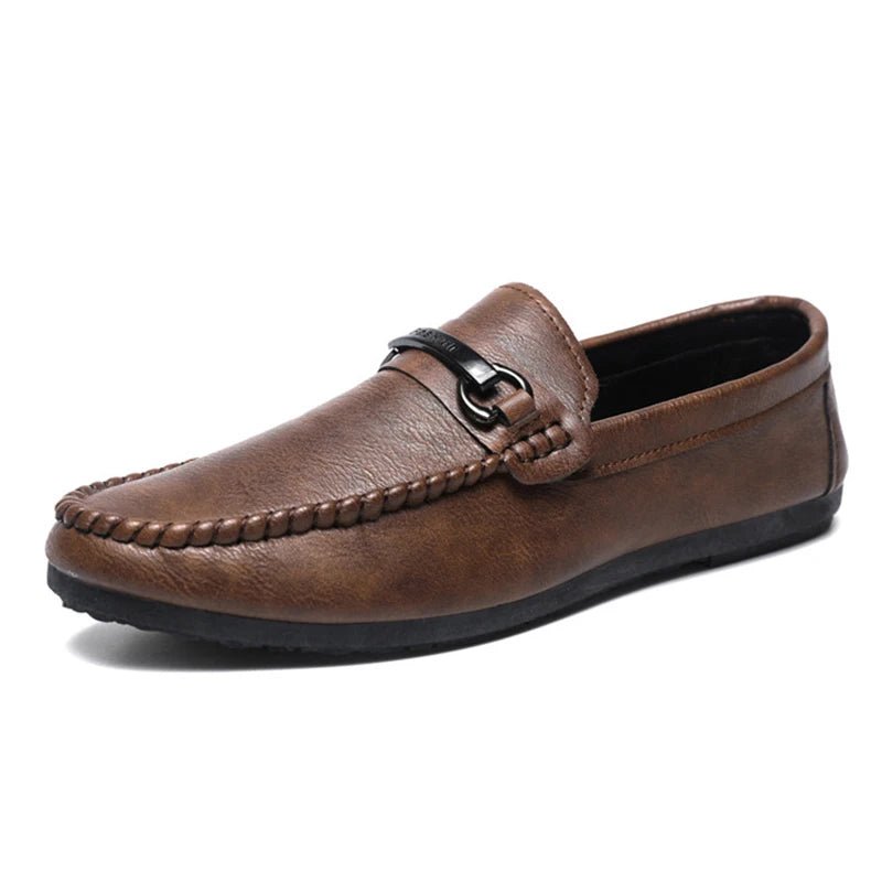 High Quality Leather Men Casual Shoes Comfortable Light Men Loafers Formal Men Dress Shoes Breathable Slip on Men Driving Shoes - La Tienda Bella